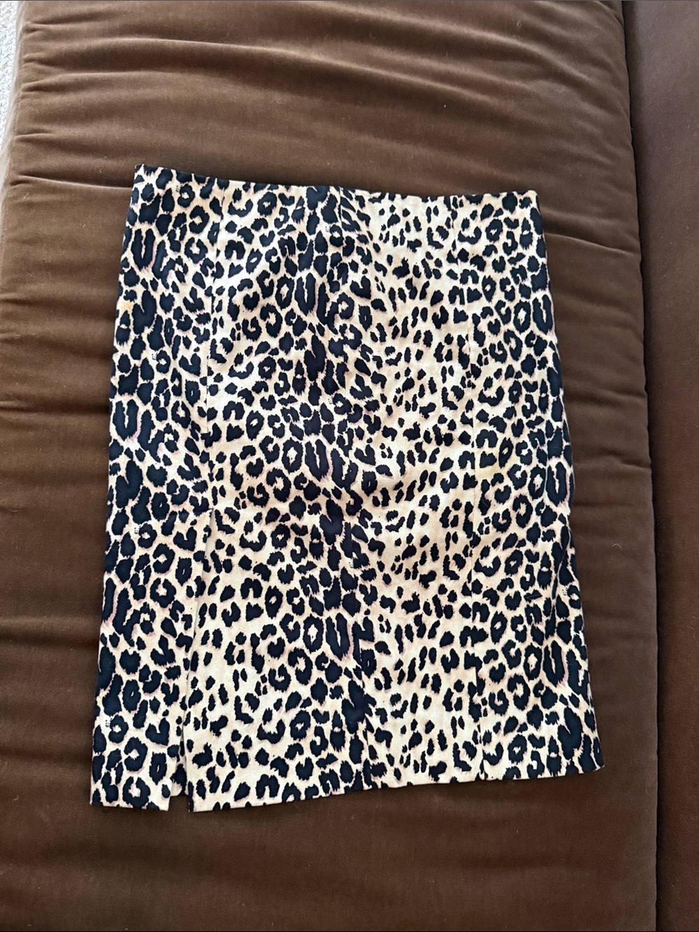 bebe Leopard Print Pencil Skirt - Beige & Black
